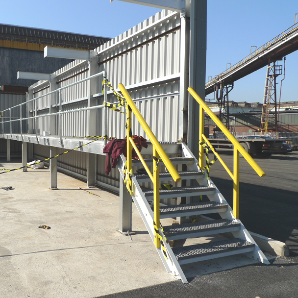 GRP Grating Walkway & Access Stairs | Steel Manufacturing Plant